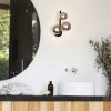 Nowoczesny CZARNY Kinkiet Molekularny Kule IDEAL LUX PERLAGE AP3 271439